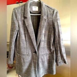Old Navy Plaid Jersey Blazer